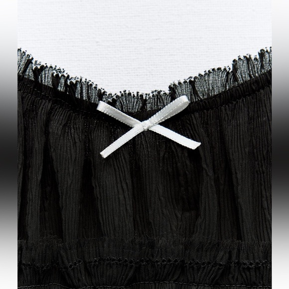 Zara Little Bow Textured Dress - Picture 3 of 4